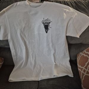 Crooks & Castles White Shirt with Black Design